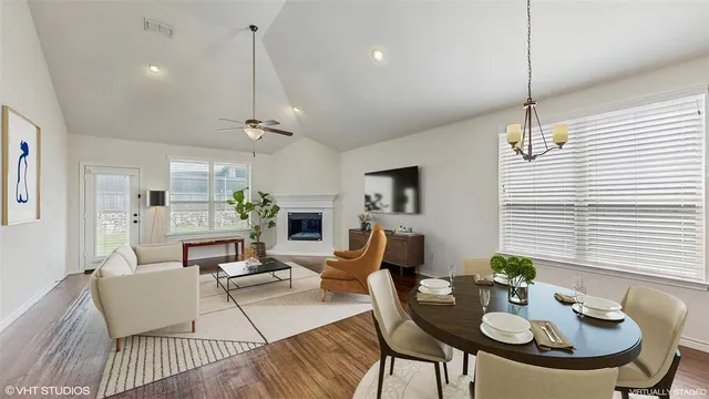a view of a livingroom with furniture and window