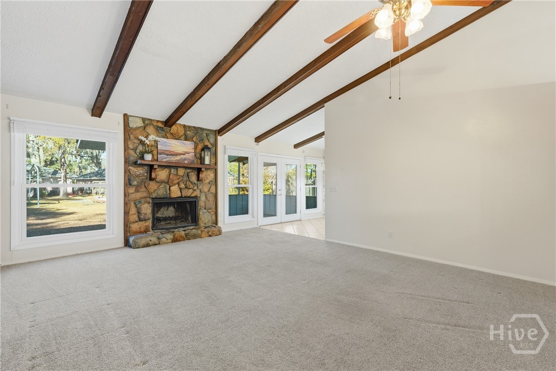 17 Cuttysark Road Savannah, GA 31410 - Photo 2 of 31 Vaulted ceiling with beams
