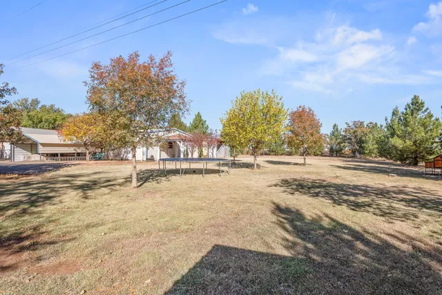 a view of road with trees