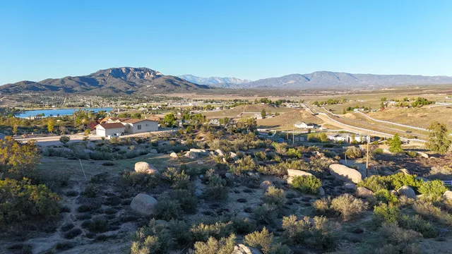 a view of city and mountain