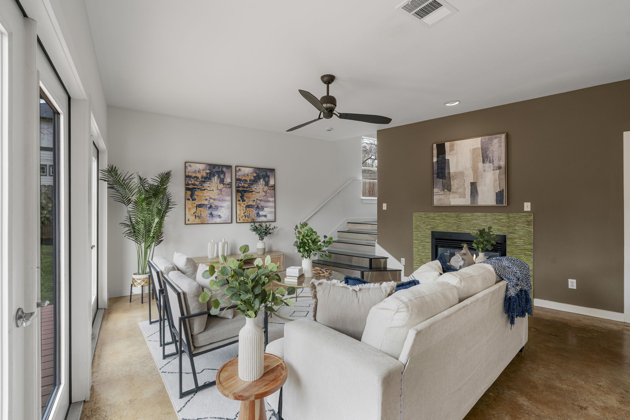 2114 Goodrich Avenue, Unit 10 Austin, TX 78704 - Photo 34 of 35 The open floor plan connects the living room seamlessly to the kitchen and dining spaces.