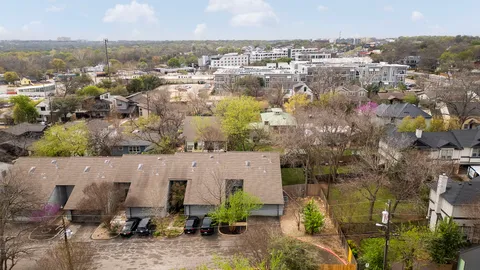 an aerial view of multiple house