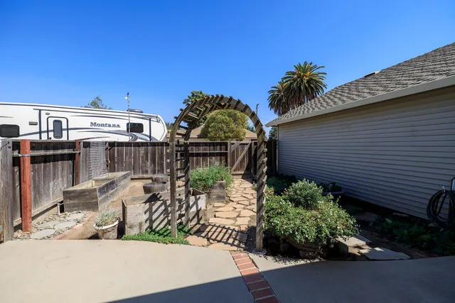 an aerial view of a parking space