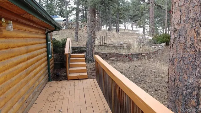a view of outdoor space and deck