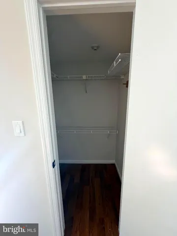 a close view of walk in closet