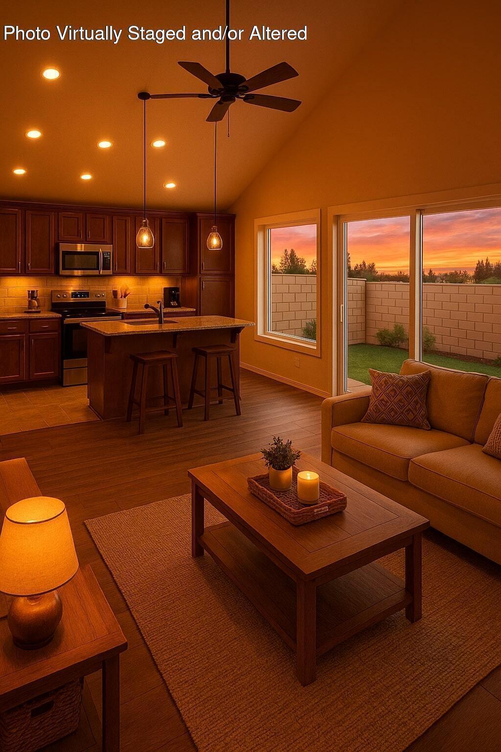 1663 Oak Street Placentia, CA 92870 - Photo 2 of 2 a living room with furniture and a floor to ceiling window
