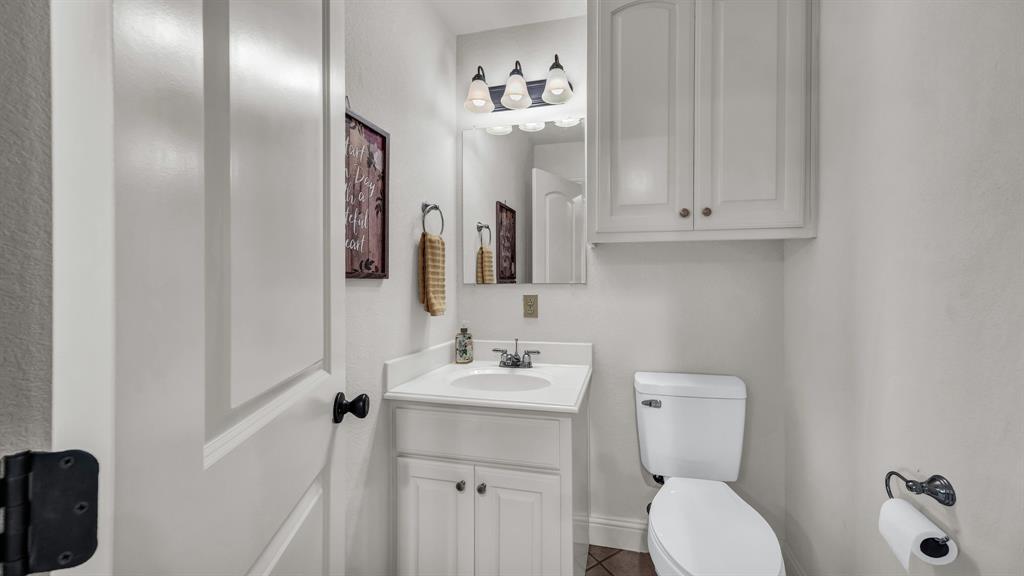1144 B Boling Ranch North Road Azle, TX 76020 - Photo 24 of 40 a bathroom with a sink vanity mirror and toilet