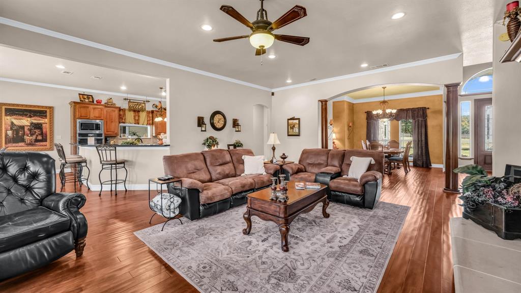 1144 B Boling Ranch North Road Azle, TX 76020 - Photo 7 of 40 a living room with furniture and wooden floor
