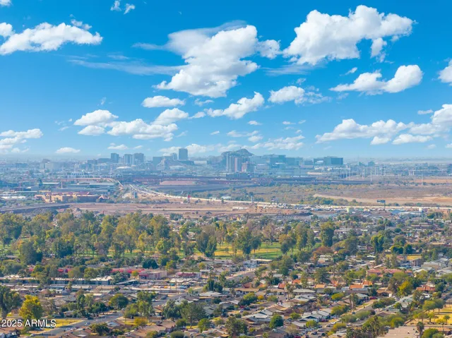 an aerial view of a city