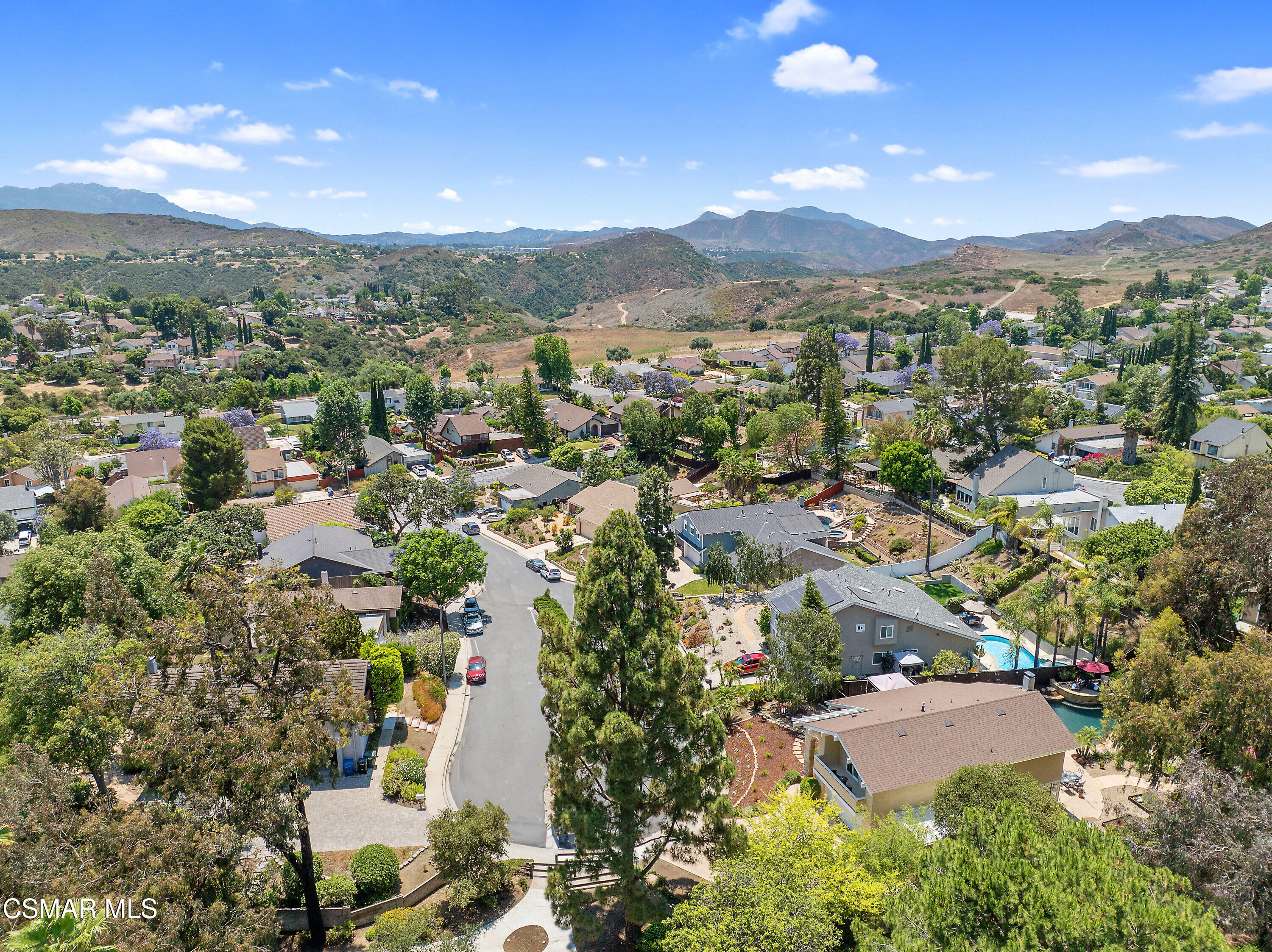 3049 Westridge Circle Thousand Oaks, CA 91360 - Photo 3 of 62 an aerial view of residential houses with outdoor space and trees