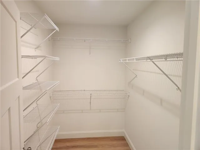 a view of small space with racks on the wall