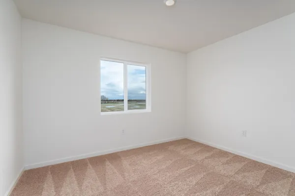 an empty room with a window