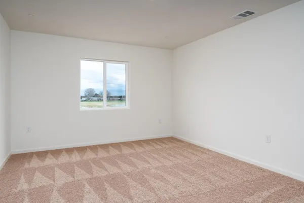 an empty room with a window