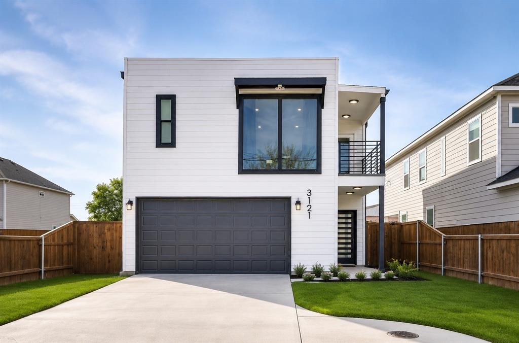 3121 Rutz Street Dallas, TX 75212 - Photo 1 of 24 Contemporary exterior featuring white siding with black trim accents