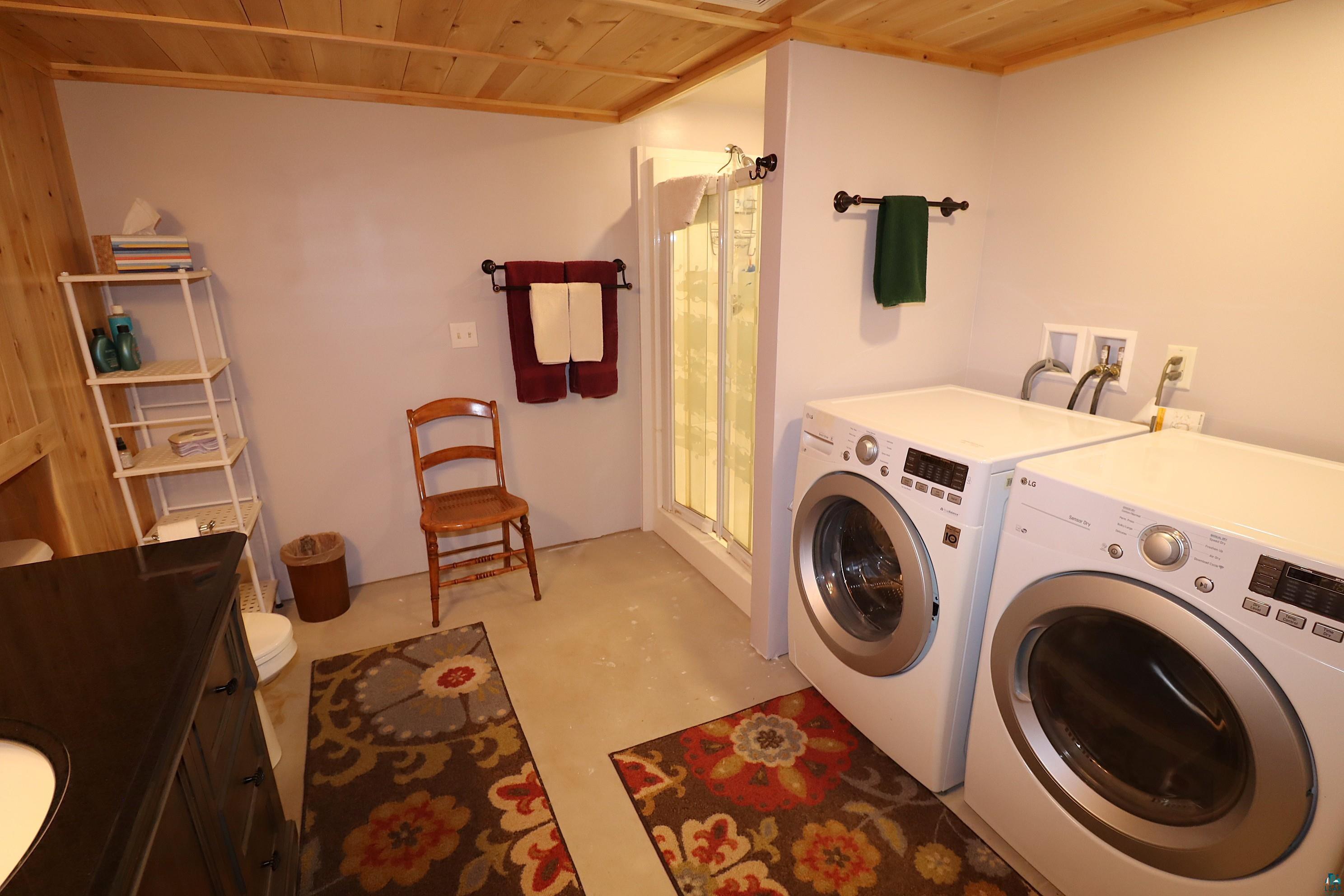 15760 Wagner Vogt Road Butternut, WI 54514 - Photo 24 of 33 Lower Level Bath & Laundry