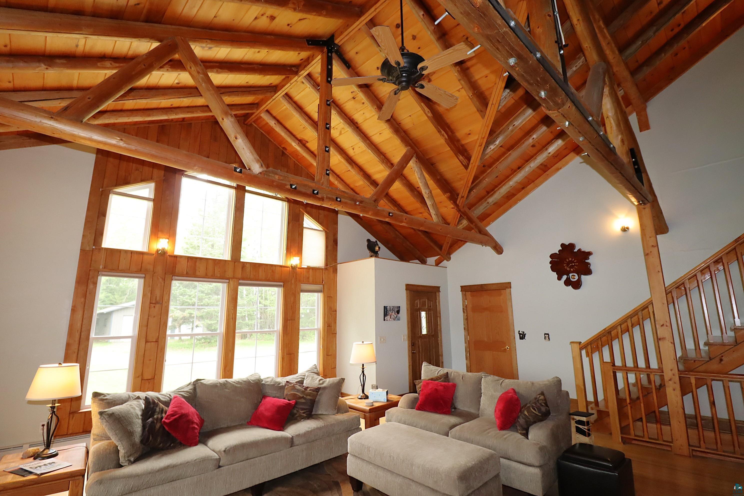 15760 Wagner Vogt Road Butternut, WI 54514 - Photo 5 of 33 Soaring Floor To Ceiling Windows