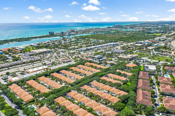 an aerial view of a city