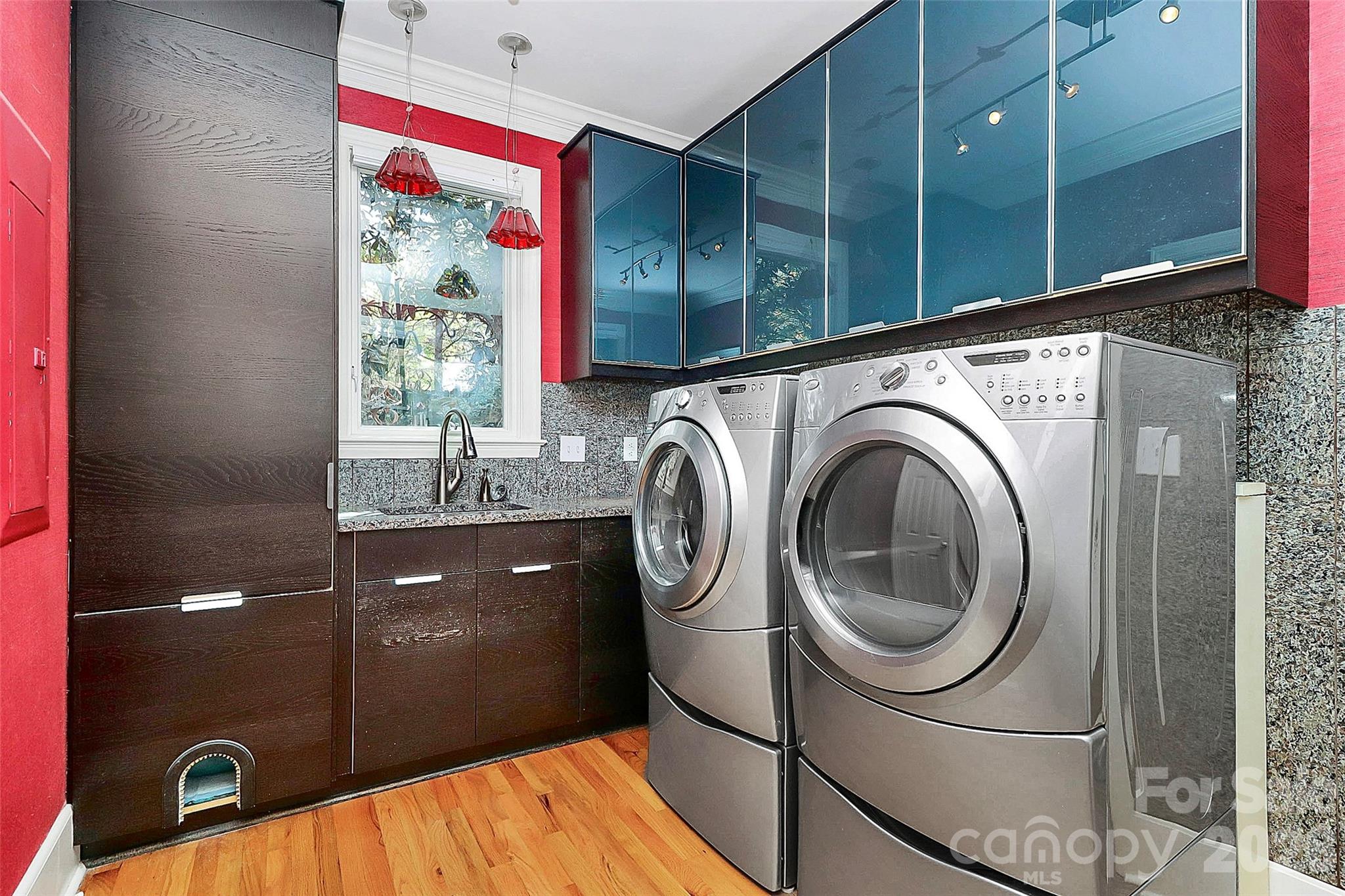 304 South Canterbury Road Charlotte, NC 28211 - Photo 13 of 39 a bathroom with a granite countertop sink and a mirror