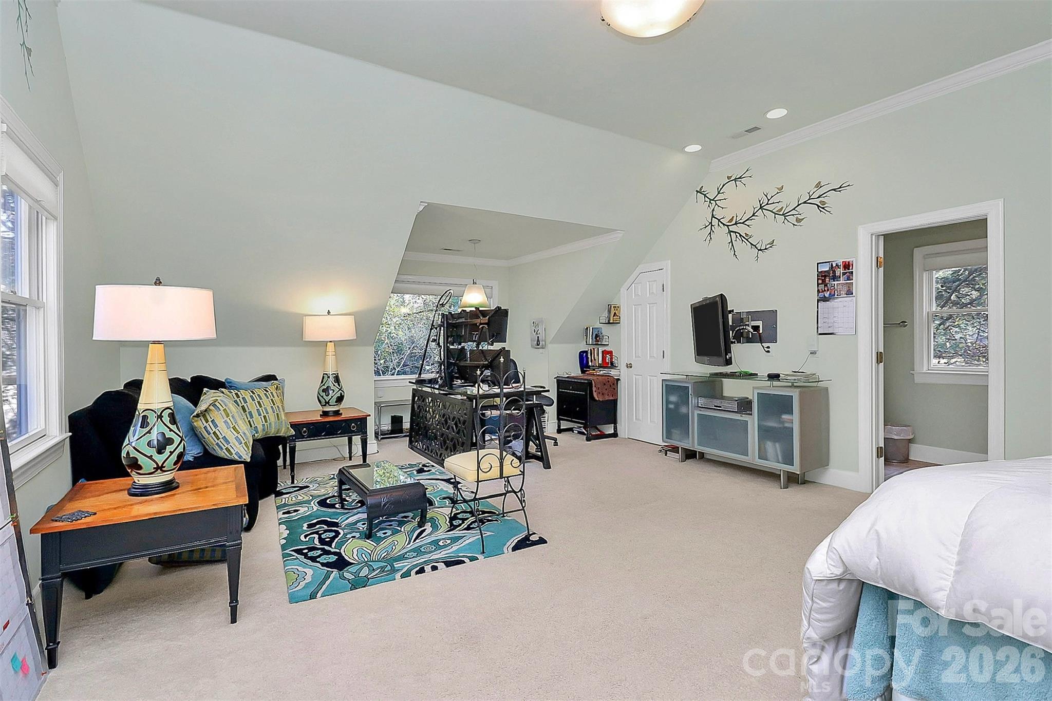 304 South Canterbury Road Charlotte, NC 28211 - Photo 15 of 39 a living room with furniture and a flat screen tv