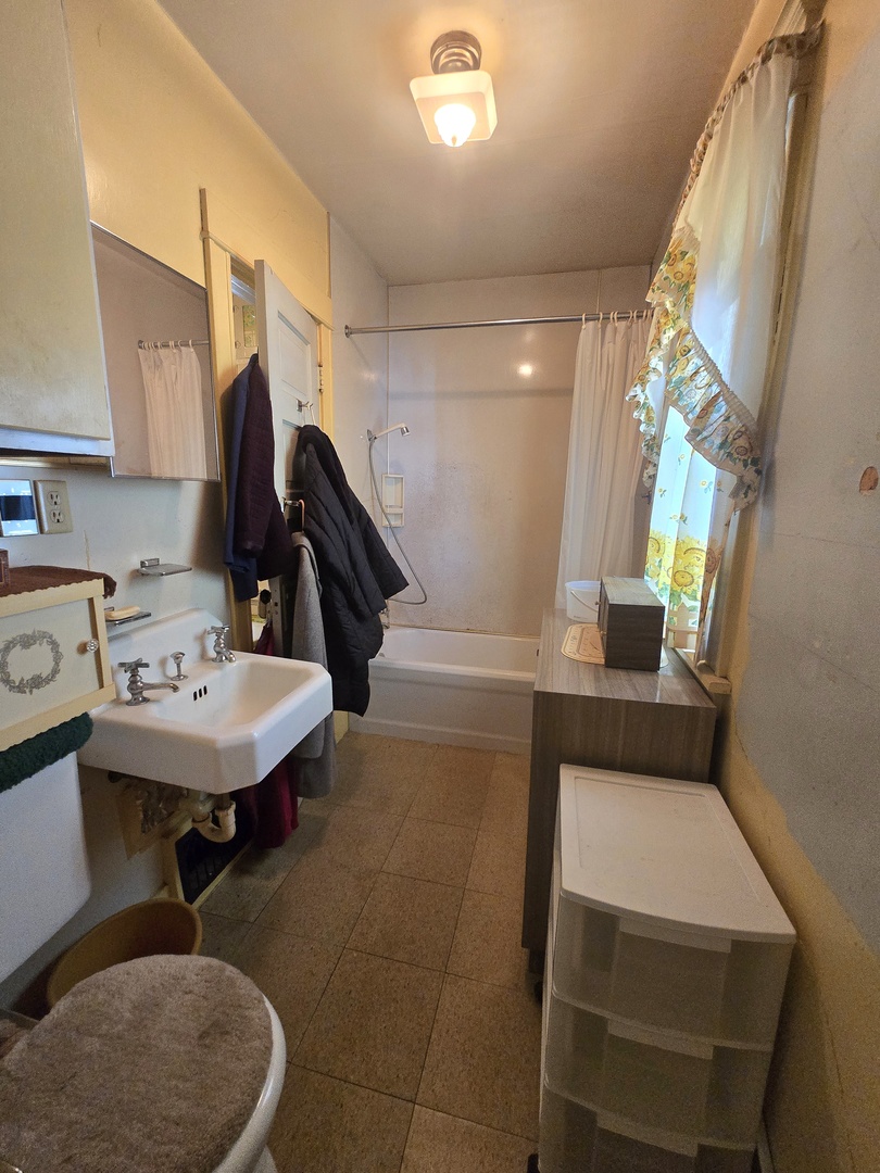 157-159 West Hickory Street Kankakee, IL 60901 - Photo 16 of 33 a bathroom with a sink a toilet and shower