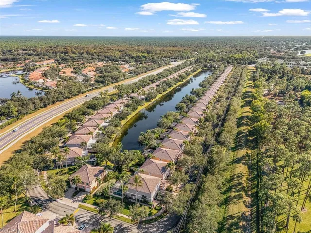 an aerial view of residential building and city
