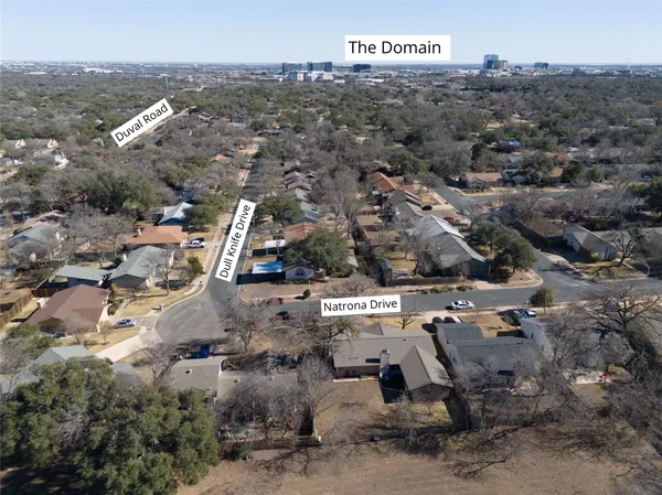 an aerial view of multiple house