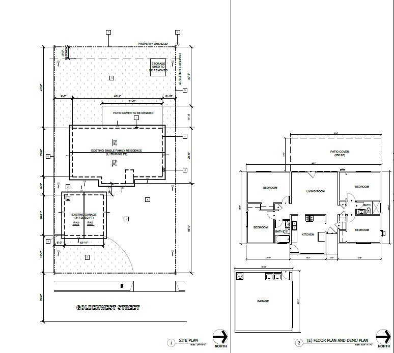 13431 Goldenwest Street Westminster, CA 92683 - Photo 23 of 23 MAIN HOUSE FLOORPLAN FROM PERMIT