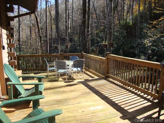 249 Nottingham Road, Unit 10 Maggie Valley, NC 28751 - Photo 20 of 24 a view of balcony with wooden floor and outdoor seating