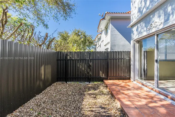 a backyard of a house