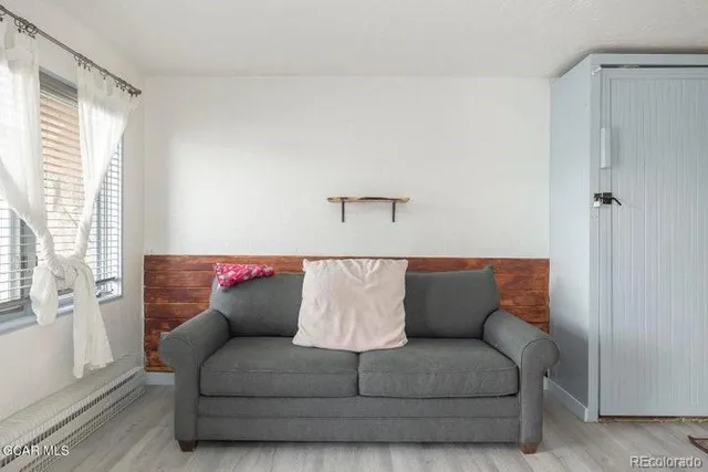 a living room with furniture and a couch