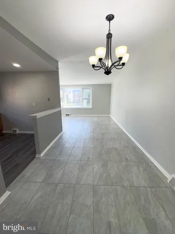 a view of a livingroom with a chandelier