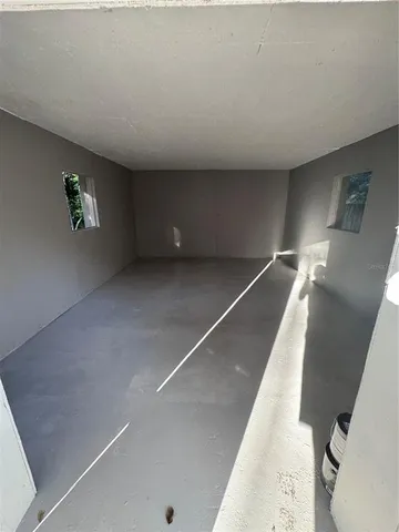 a view of gallery with hallway