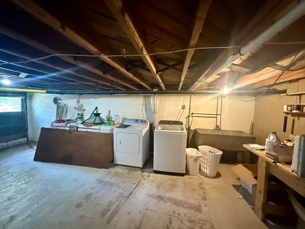 a view of a room with storage and utility