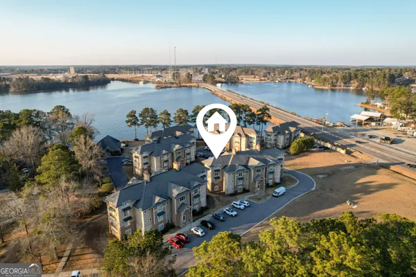 a view of a city and lake view