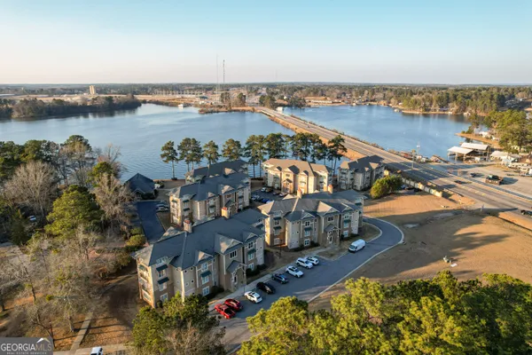 a view of a city and lake view