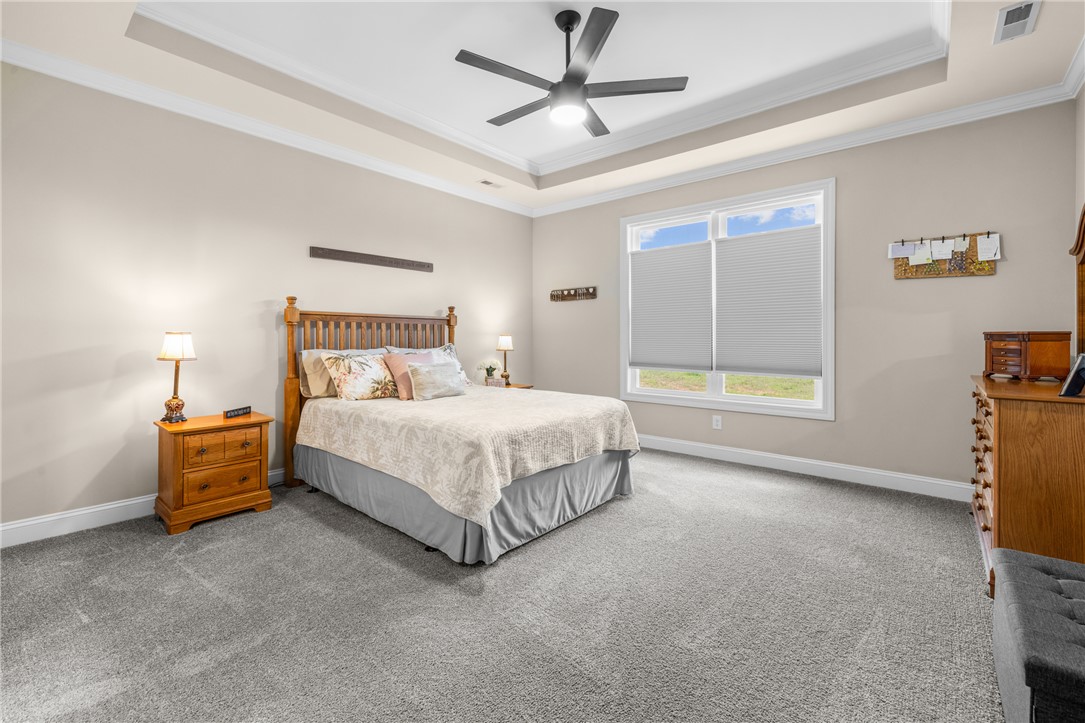 422 Mountain View Church Road Six Mile, SC 29682 - Photo 19 of 40 A restful bedroom with soft carpet, high ceilings, and abundant natural light.