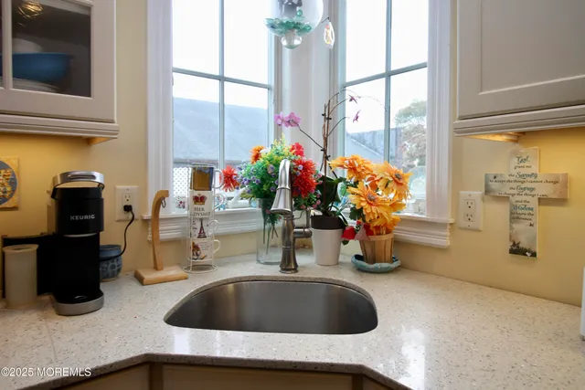 a view of kitchen and dining room