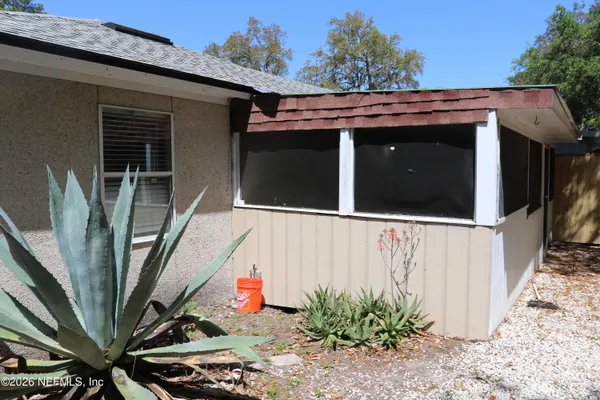 a view of a house with a door