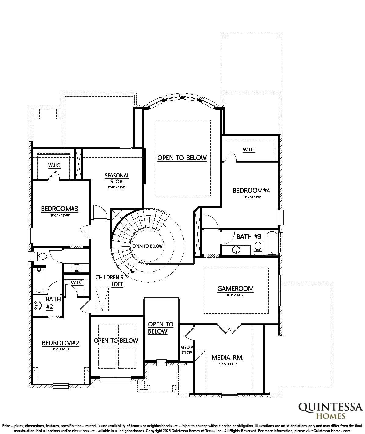 8033 Ridgeview Drive Houston, TX 77055 - Photo 36 of 36 Artist Rendering of 2nd Floor Plan.
