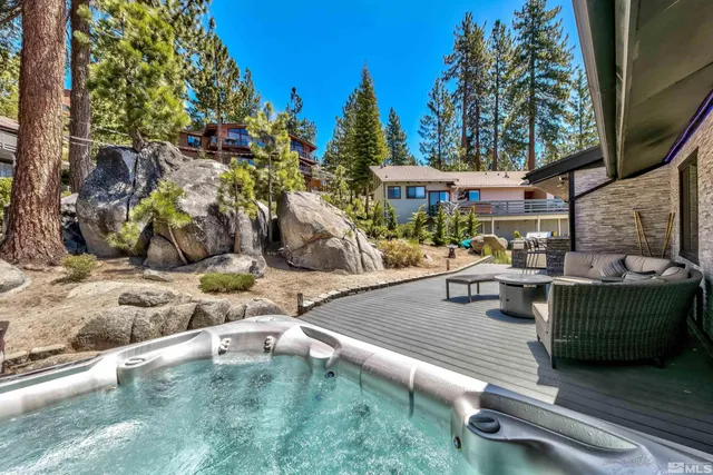 an outdoor space with patio