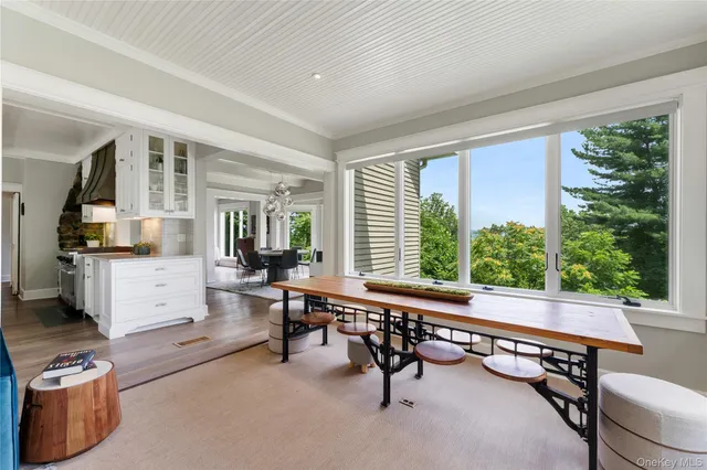 a room with furniture and windows