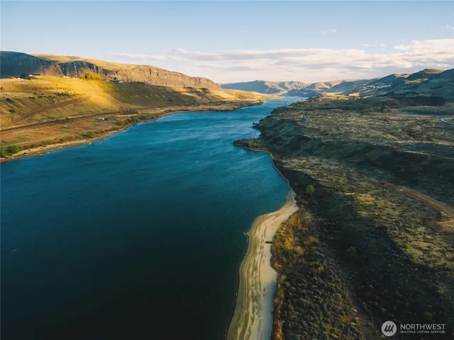 a view of lake with mountain