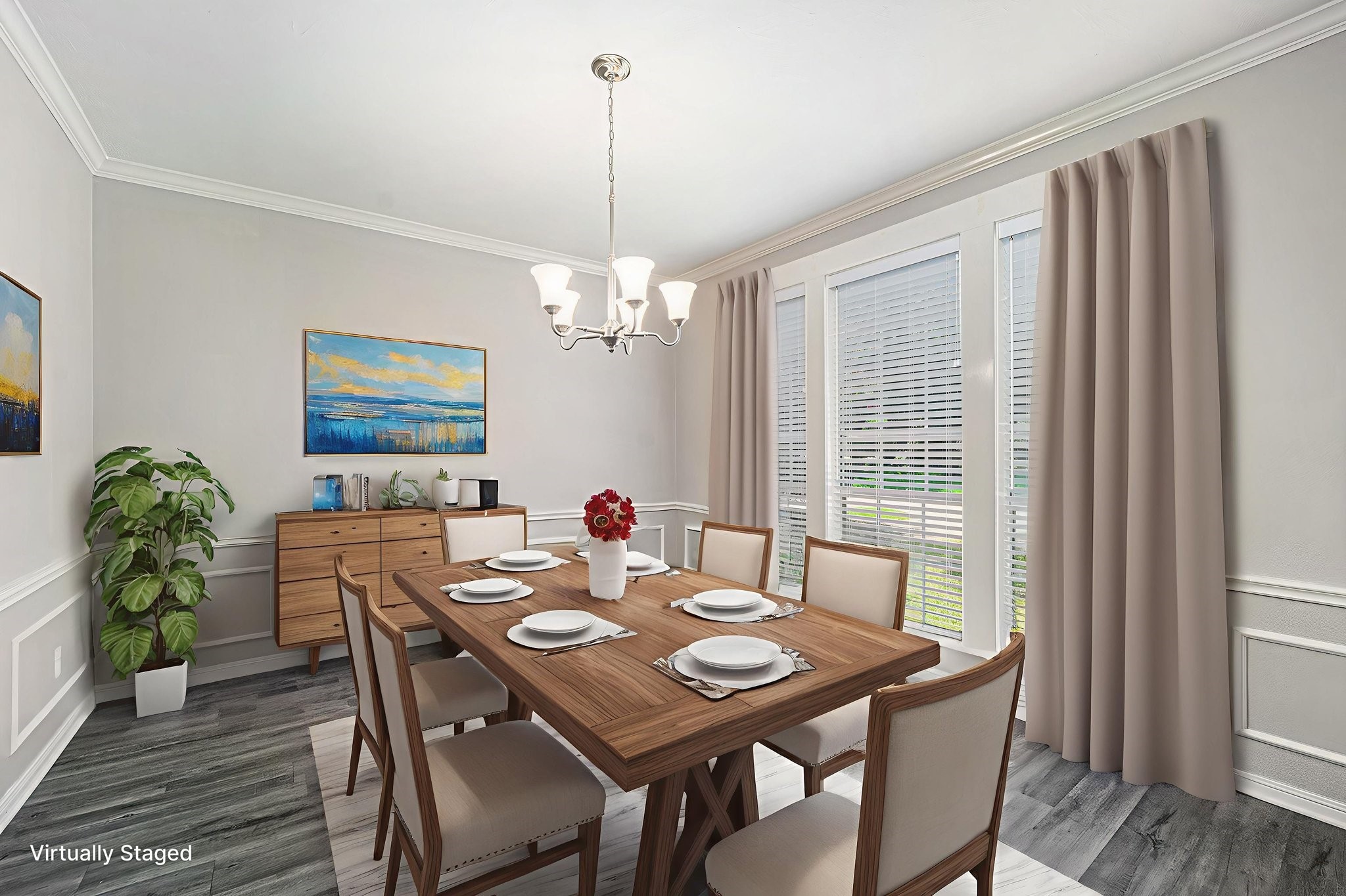 15906 Marwick Court Houston, TX 77095 - Photo 7 of 23 a view of a dining room with furniture wooden floor and chandelier