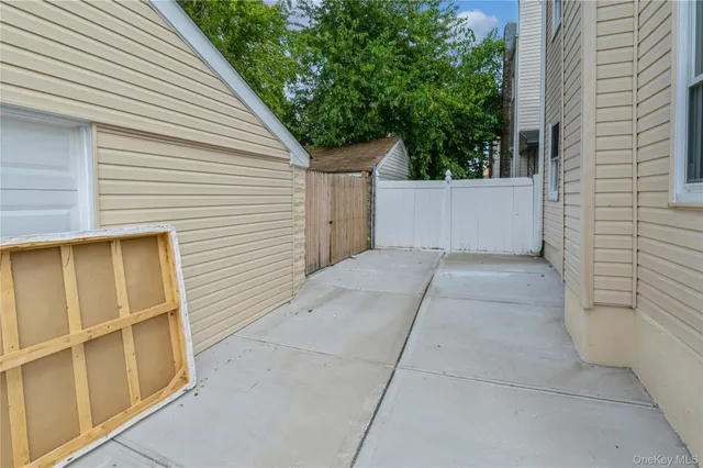 a view of backyard of house