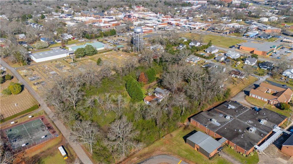an aerial view of residential house with outdoor space