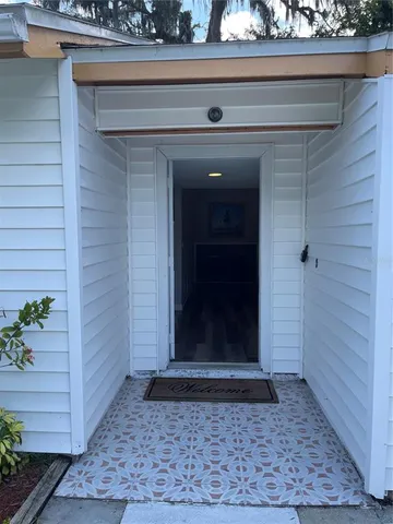 a view of a entryway door of the house