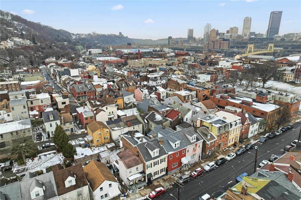 110 South 13th Street Pittsburgh, PA 15203 - Photo 32 of 36 an aerial view of a city with lots of residential buildings