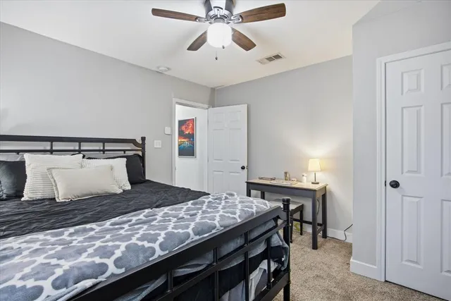 a backyard of a house with lots of green space and glass windows