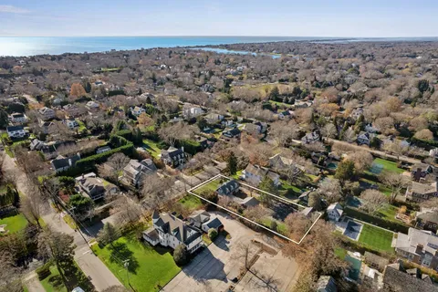an aerial view of multiple house