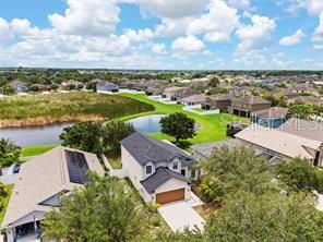 2324 Potomac Mark Place Ruskin, FL 33570 - Photo 31 of 38 an aerial view of house with yard and lake view in back